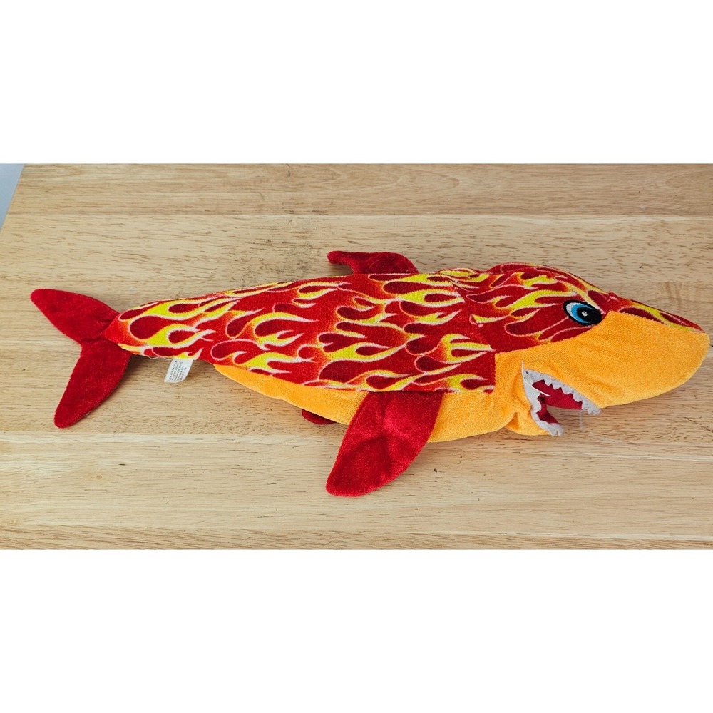 Plush Shark‎ Flames Stuffed Animal Toy Red